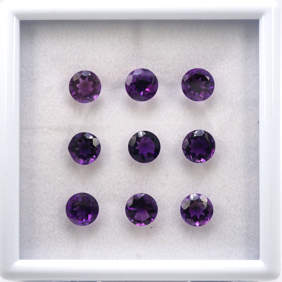 Ametyst, Okrągły, 7 mm