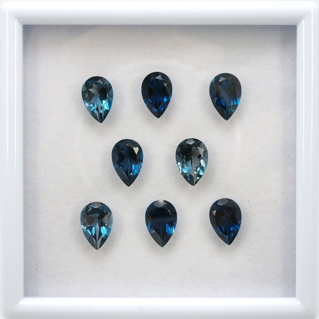 London Topaz, Gruszka, 9x6 mm