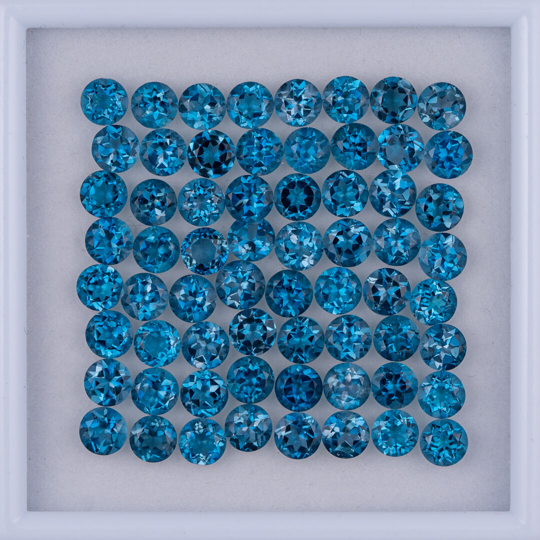 Topaz - London Blue, Okrągły, 5 mm