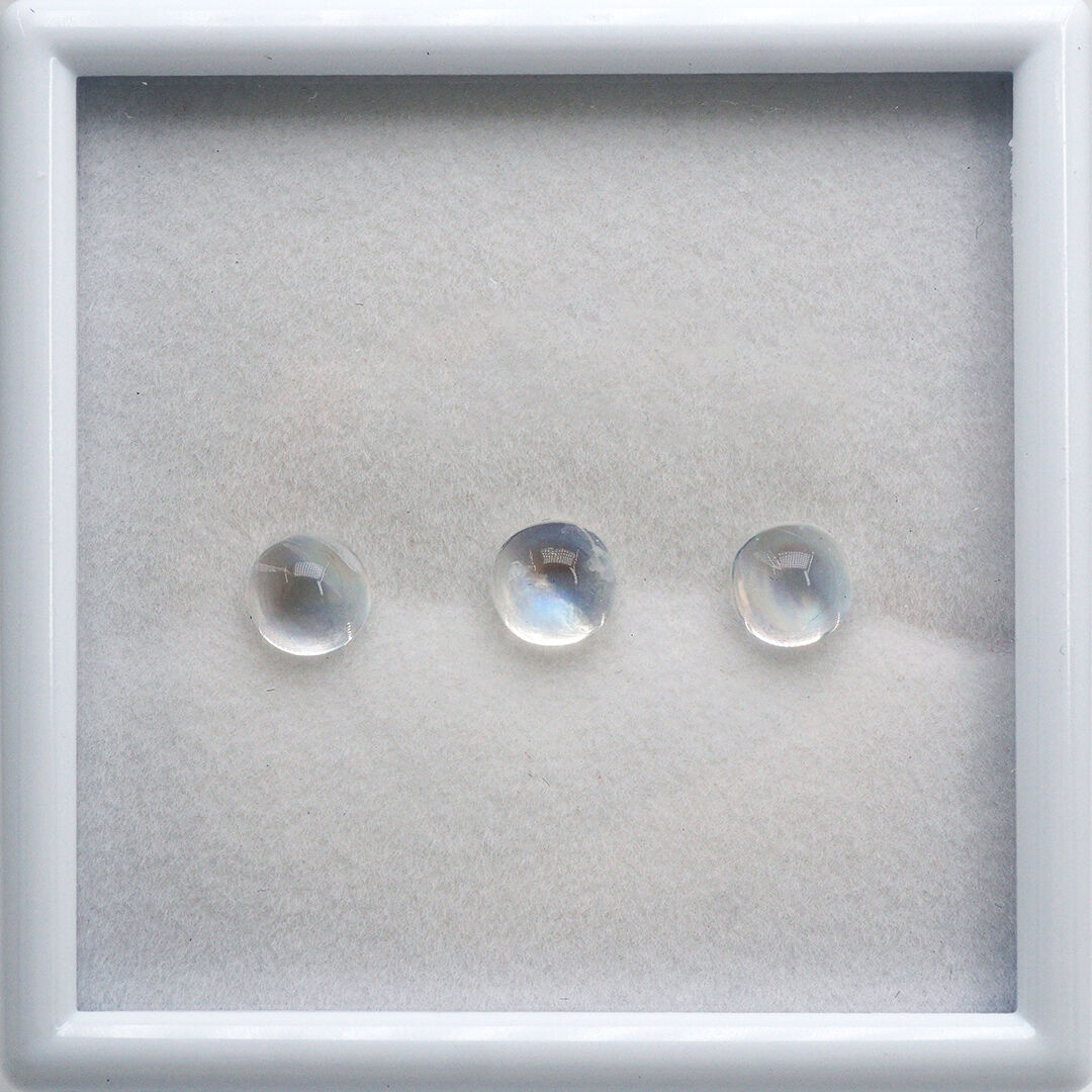 Kamień księżycowy, Okrągły, 7 mm