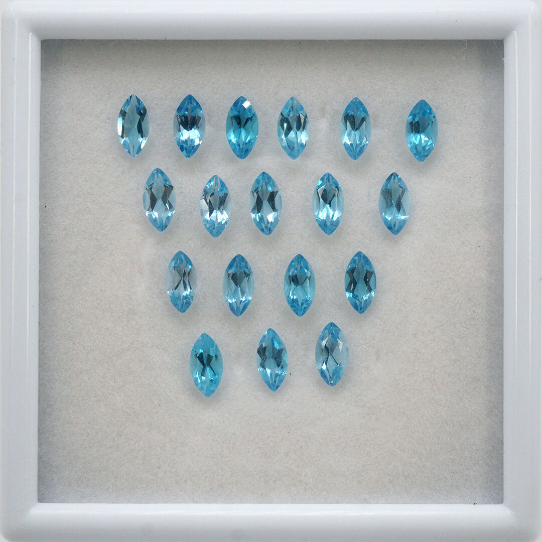Topaz - Swiss Blue, Markiza, 7x3.5 mm