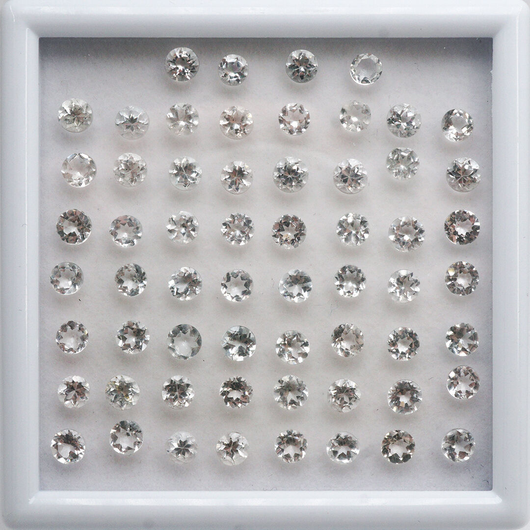 Topaz Bezbarwny, Okrągły, 4 mm