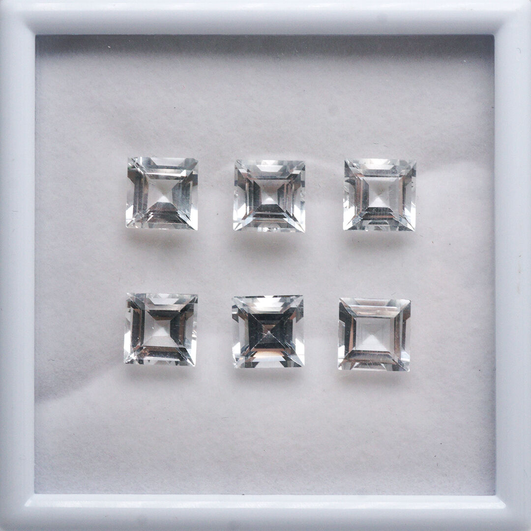 Topaz Bezbarwny, Kwadrat, 8x8 mm