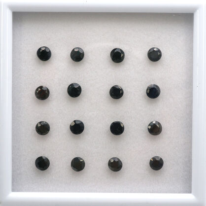 Szafir czarny, Okrągły, 4 mm