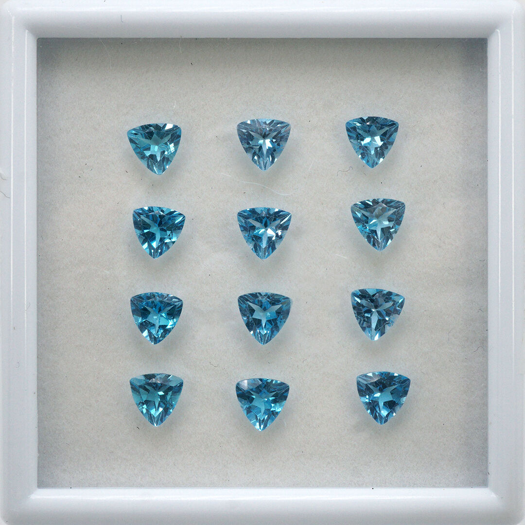 Topaz - Swiss Blue, Trójkąt, 6x6 mm