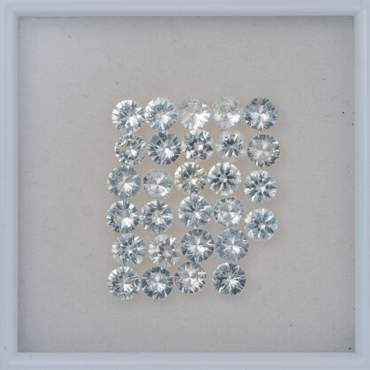 Leukoszafir, Okrągły, 4 mm