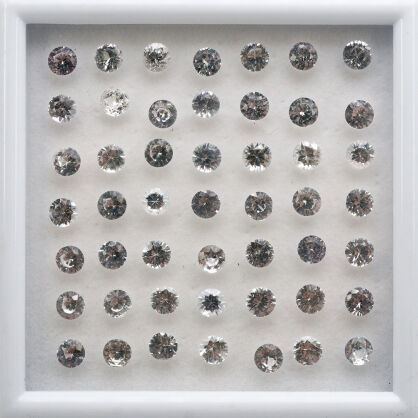 Leukoszafir, Okrągły, 4 mm