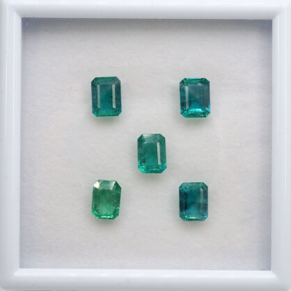 Szmaragd, Ośmiokąt, 8x6 mm