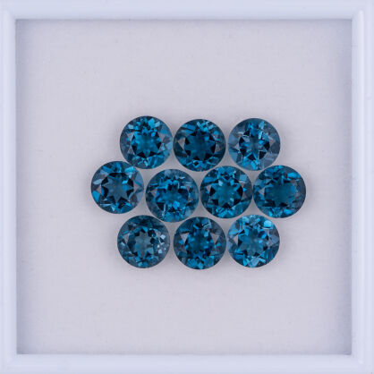Topaz - London Blue, Okrągły, 8 mm