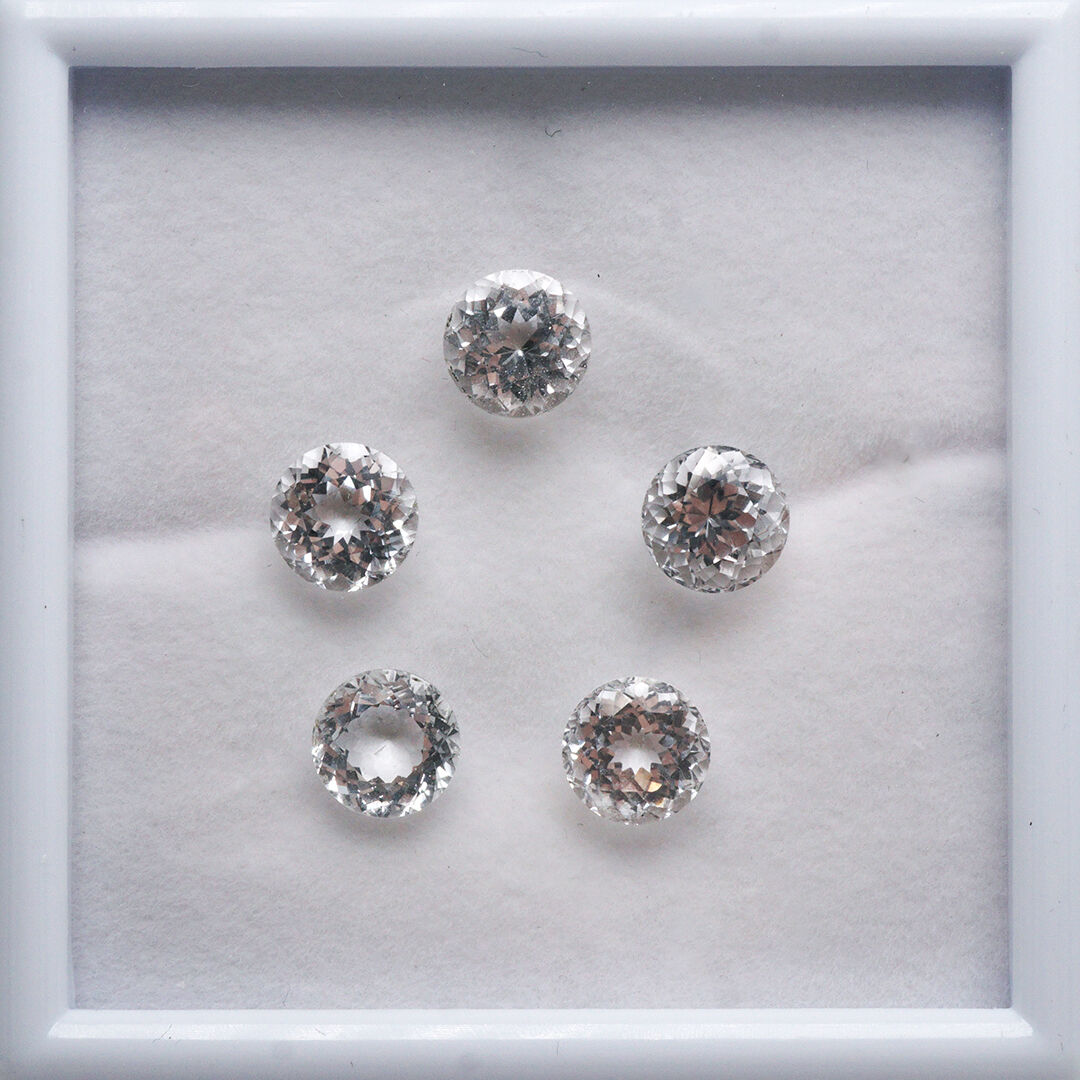 Topaz Bezbarwny, Okrągły, 8 mm