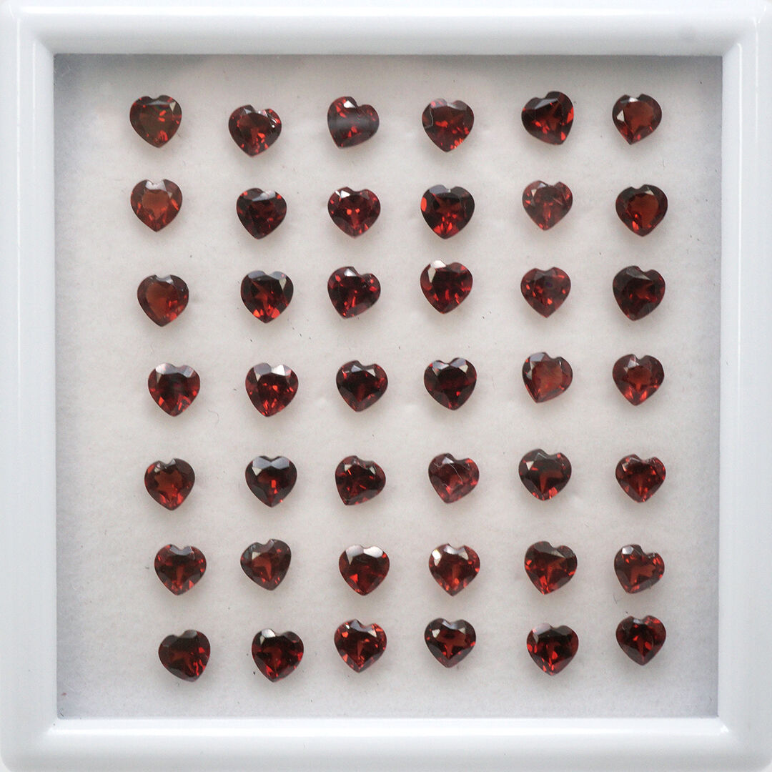 Granat, Serce, 4 mm