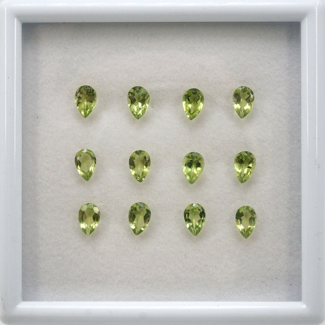 Perydot, Gruszka, 6x4 mm