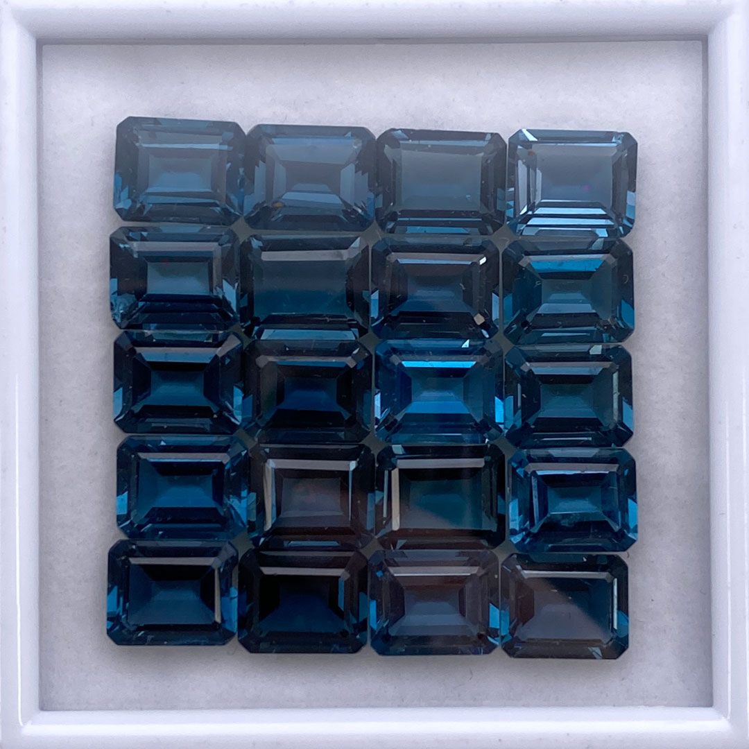 Topaz London, Ośmiokąt, 10x8 mm