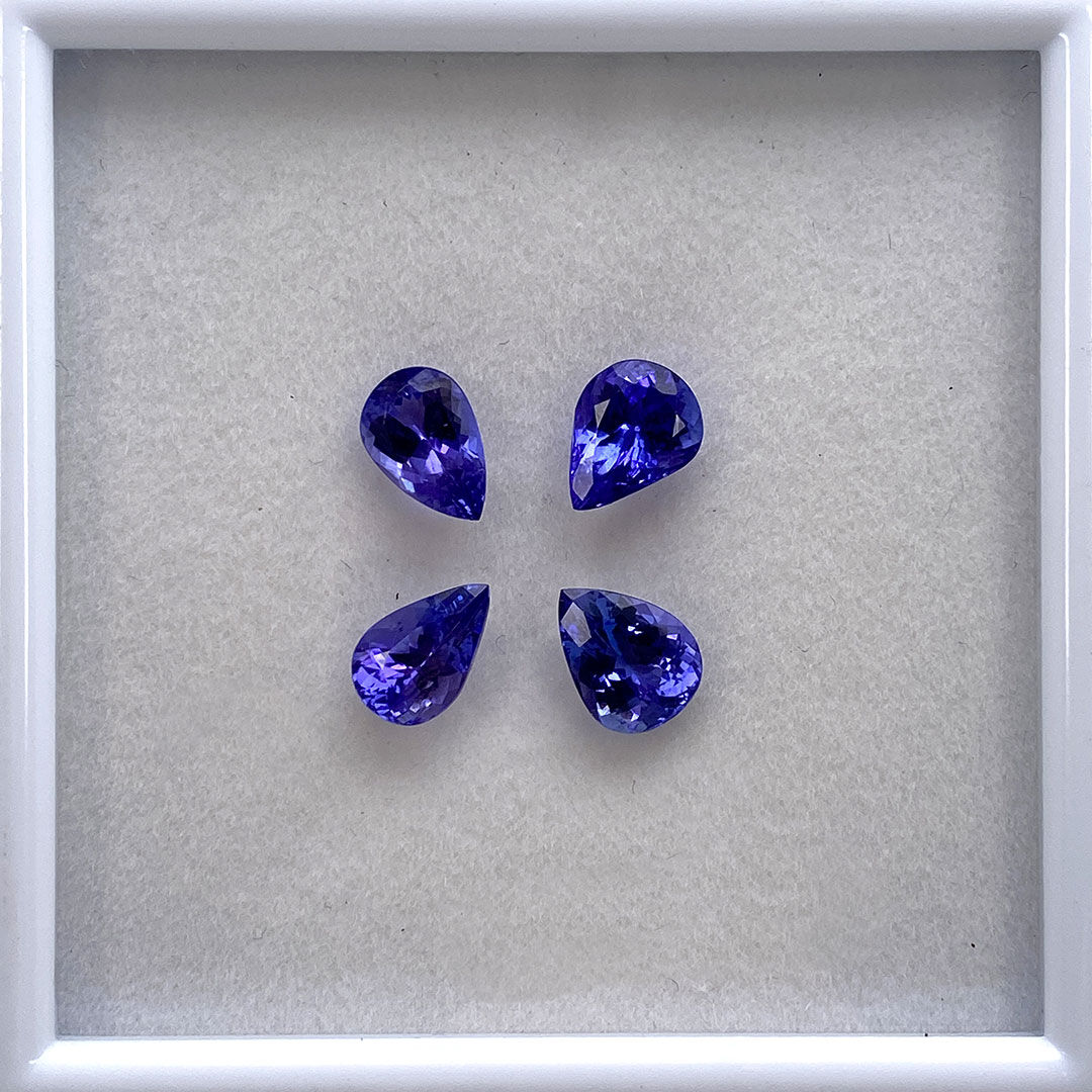 Tanzanit, Gruszka, 9x7 mm