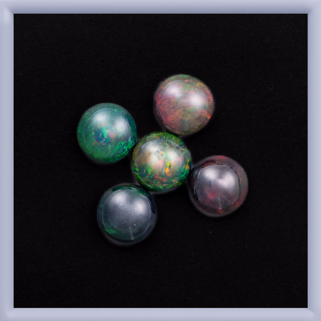 Opal, Okrągły, 9 mm