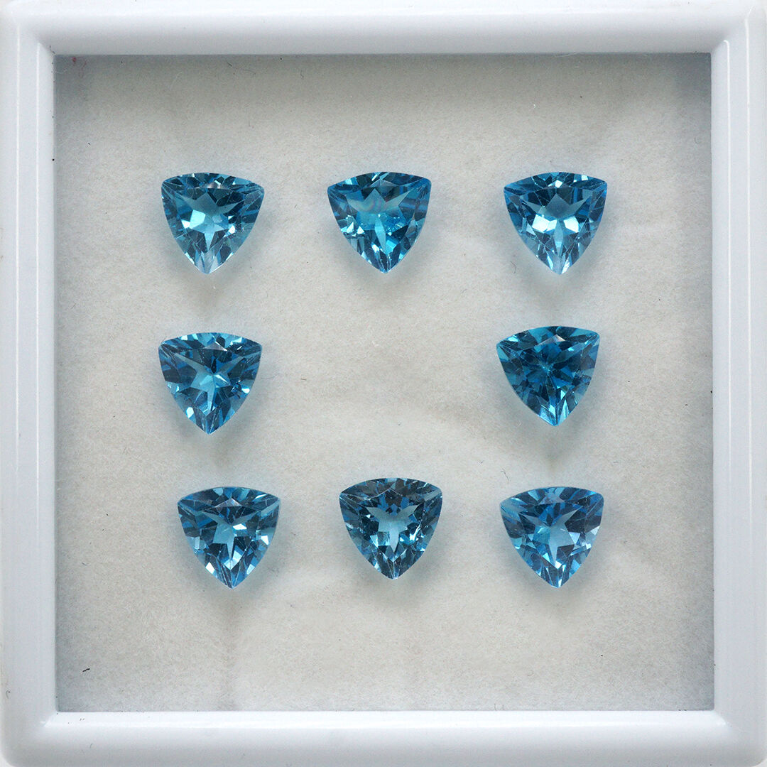 Topaz - Swiss Blue, Trójkąt, 8x8 mm