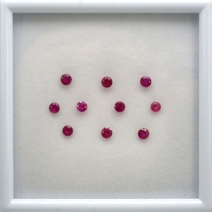 Rubin, Okrągły, 3 mm