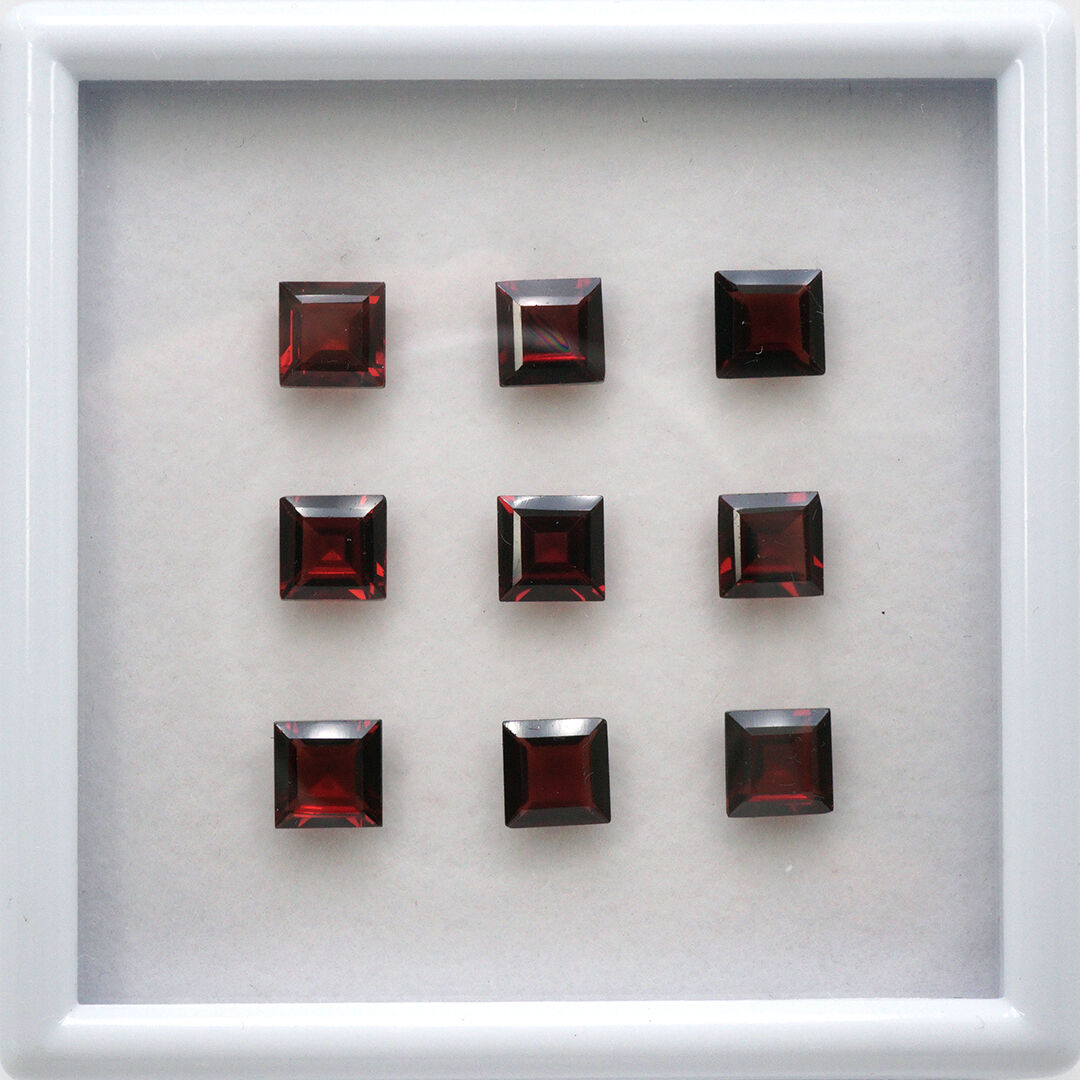 Granat, Kwadrat, 6x6 mm