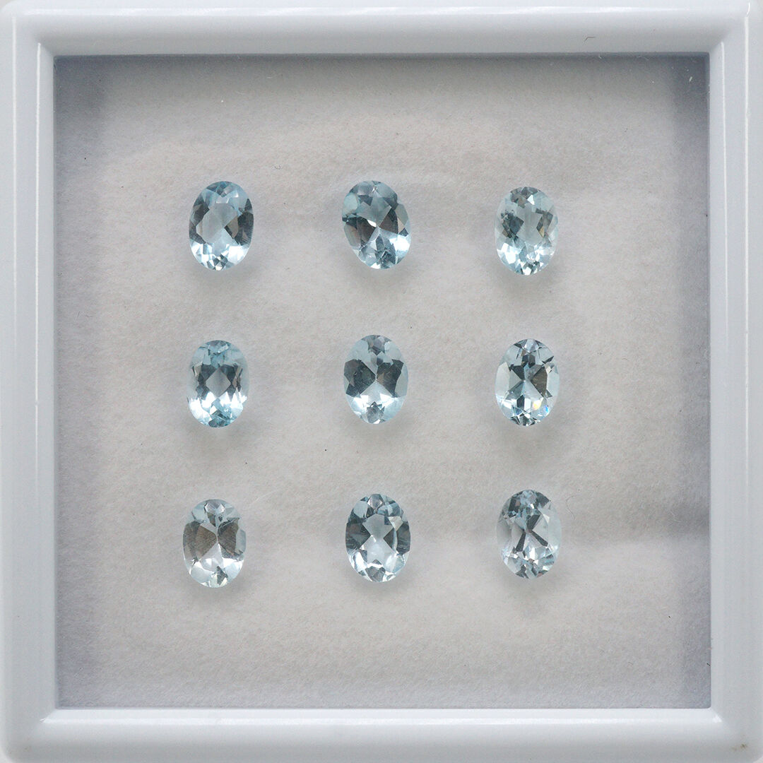 Topaz - Sky Blue, Owalny, 7x5 mm
