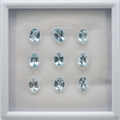 Topaz - Sky Blue, Owalny, 7x5 mm