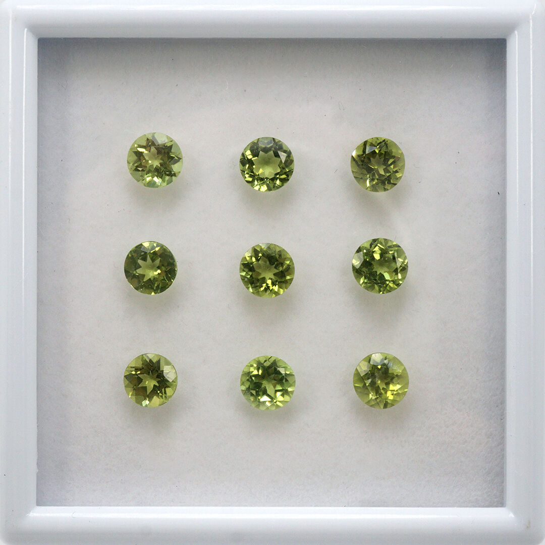 Perydot, Okrągły, 6 mm