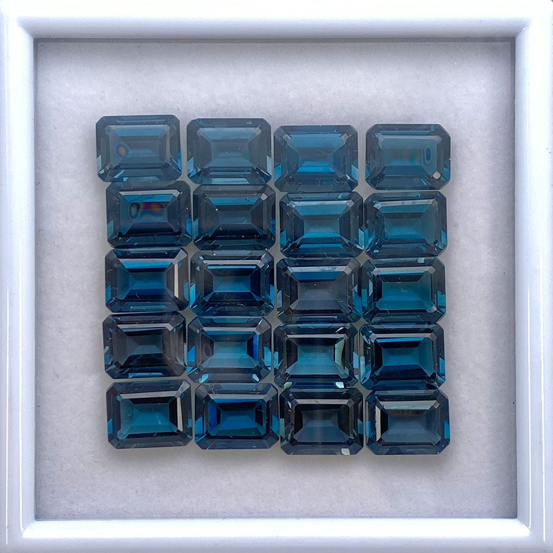 Topaz London, Ośmiokąt, 9x7 mm