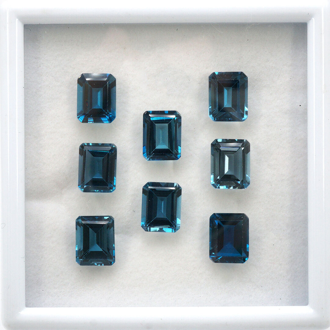 London Topaz, Ośmiokąt, 9x7 mm